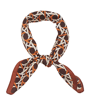 Basket Weave Pattern Scarf in brown