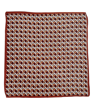 Basket Weave Pattern Scarf in brown