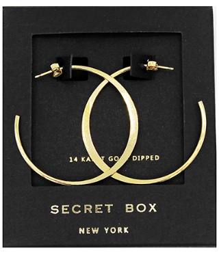 Hoop Earrings in gold by Secretbox
