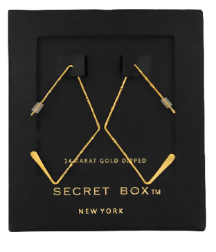 Textured Marquise Earrings in gold by Secretbox