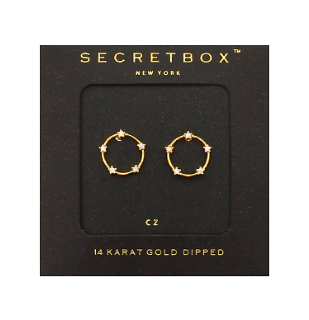 CZ Circle Earrings in gold