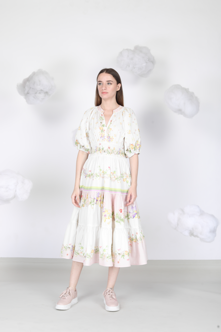 Lilyana Midi Dress in off white by Blank