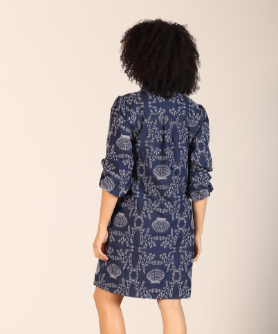 Alba Dress in navy by Maude Vivante
