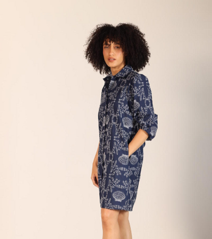 Alba Dress in navy by Maude Vivante