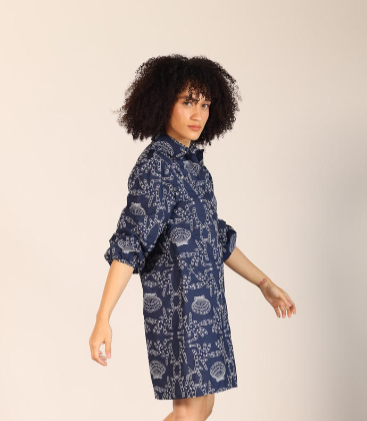 Alba Dress in navy by Maude Vivante