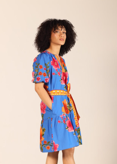 Gwen Dress in capri blossoms by Maude Vivante