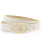 Double Octagon Buckle Belt in nude