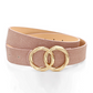 Double Octagon Buckle Belt in mauve