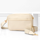 Nylon Rectangle Crossbody in nude