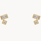 Petite Bezel CZ Stud Earring in gold by Secretbox