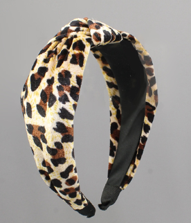 Leopard Headband in light brown
