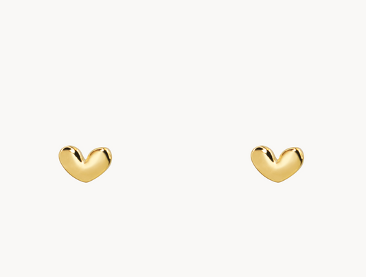 Dainty Heart Earrings in gold by Secretbox
