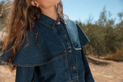 Clarke Jacket in dark denim by Cleobella