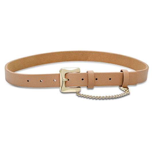Las Palmas Belt in latte by Laurel & Gold