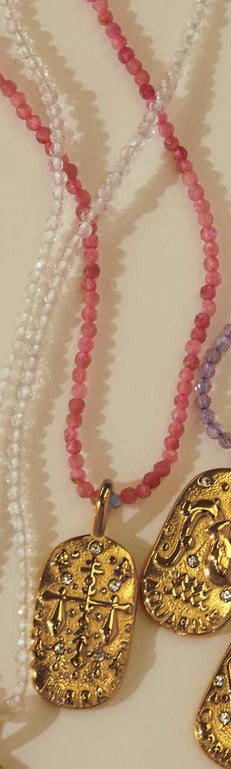 Sunrise Zodiac Necklaces in gold by Kozakh