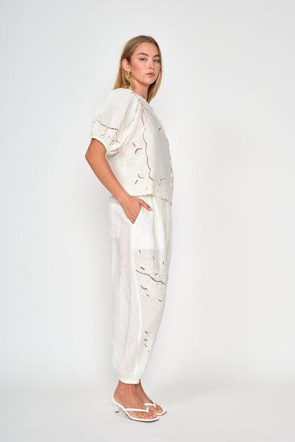 Anouk Top in soft white by dRA