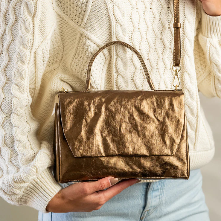 Terme Large Crossbody Bag in bronze by Uashmama