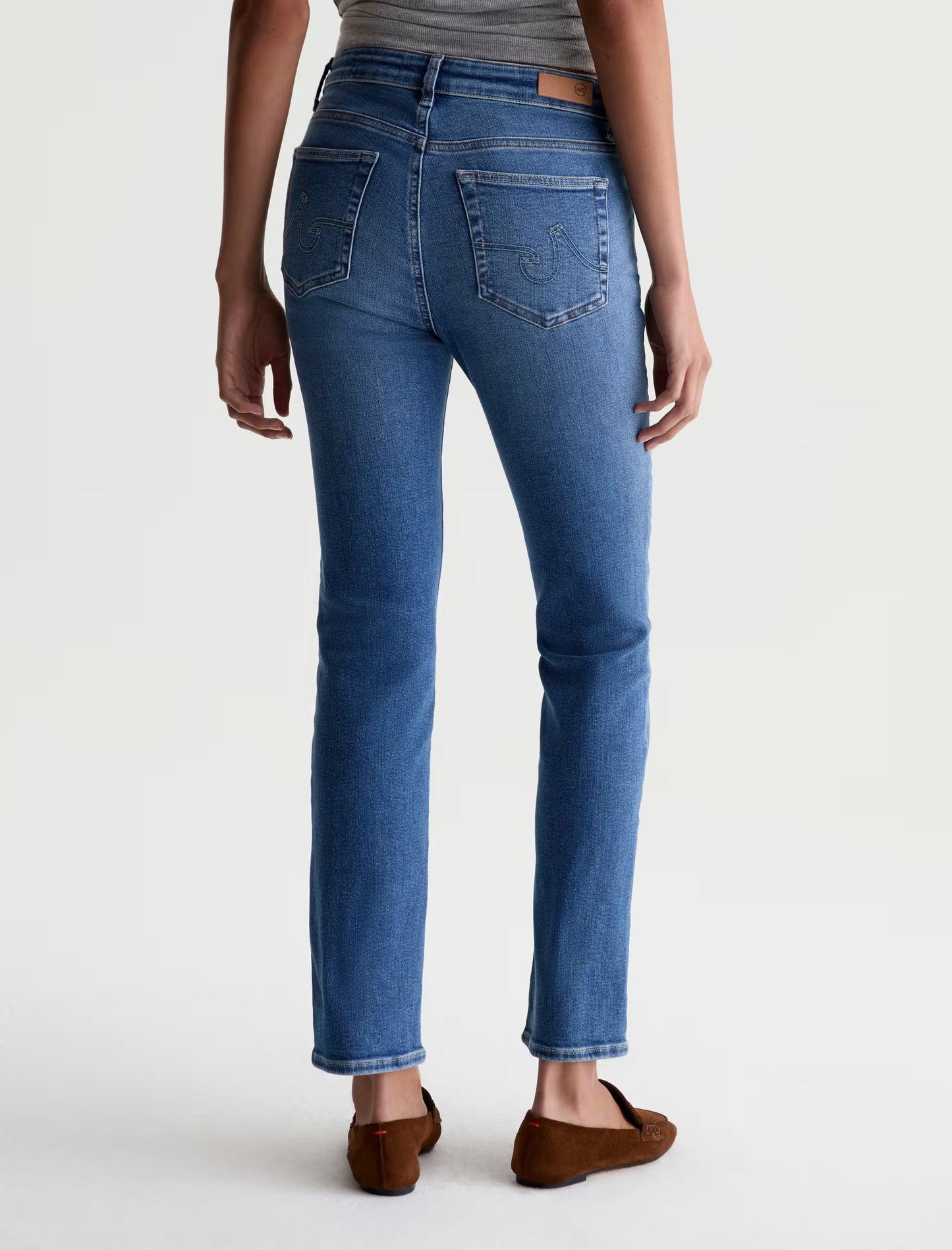 Mari Mid Rise Slim Straight Jean in bass by AG