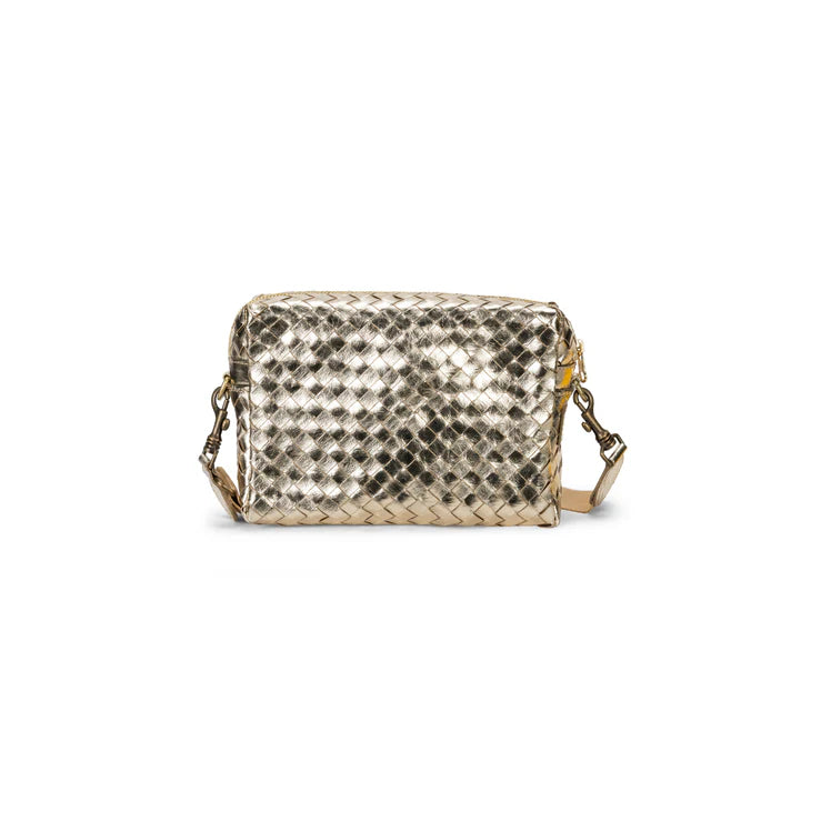 Tracolla Large Woven Crossbody Bag in platino by Uashmama