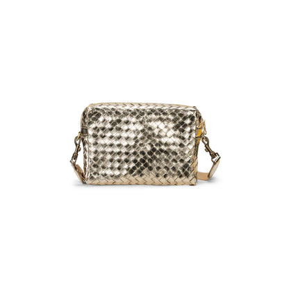 Tracolla Large Woven Crossbody Bag in platino by Uashmama