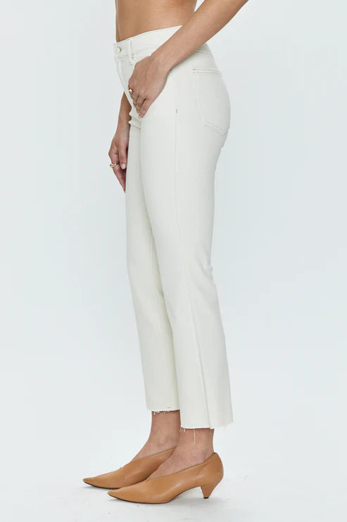 Lennon High Rise Crop Boot in sand stone by Pistola