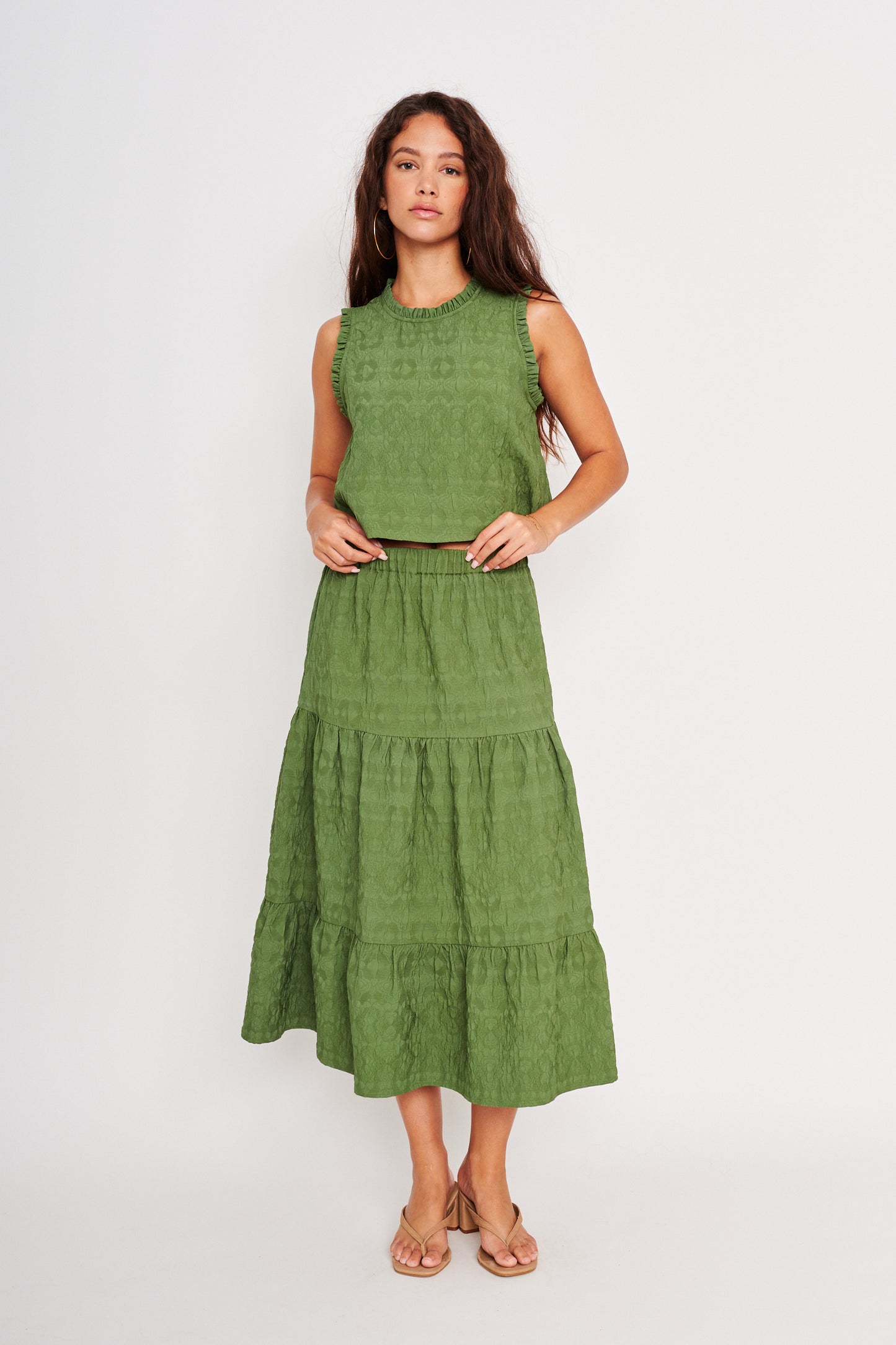 Aviana Top in green by dRA