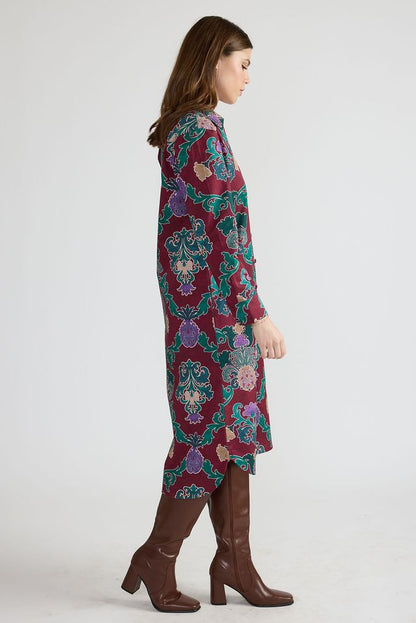 Cleo Printed Dress in damask by Double A