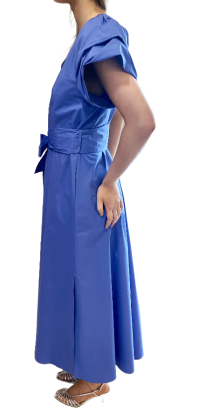 Short Sleeve Poplin Maxi Dress in royal by Psophia SavVy | Retail Therapy Short Sleeve Poplin Maxi Dress in royal by Psophia SavVy | Retail Therapy