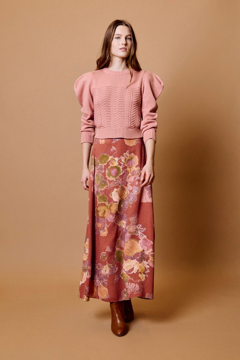 Ellis Maxi Skirt in sylvaine print by Cleobella