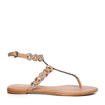 Morgan Grommet Thong Sandal in riviera by Carrano