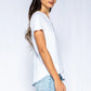 Short Sleeve Mock Layer in white by Wilt