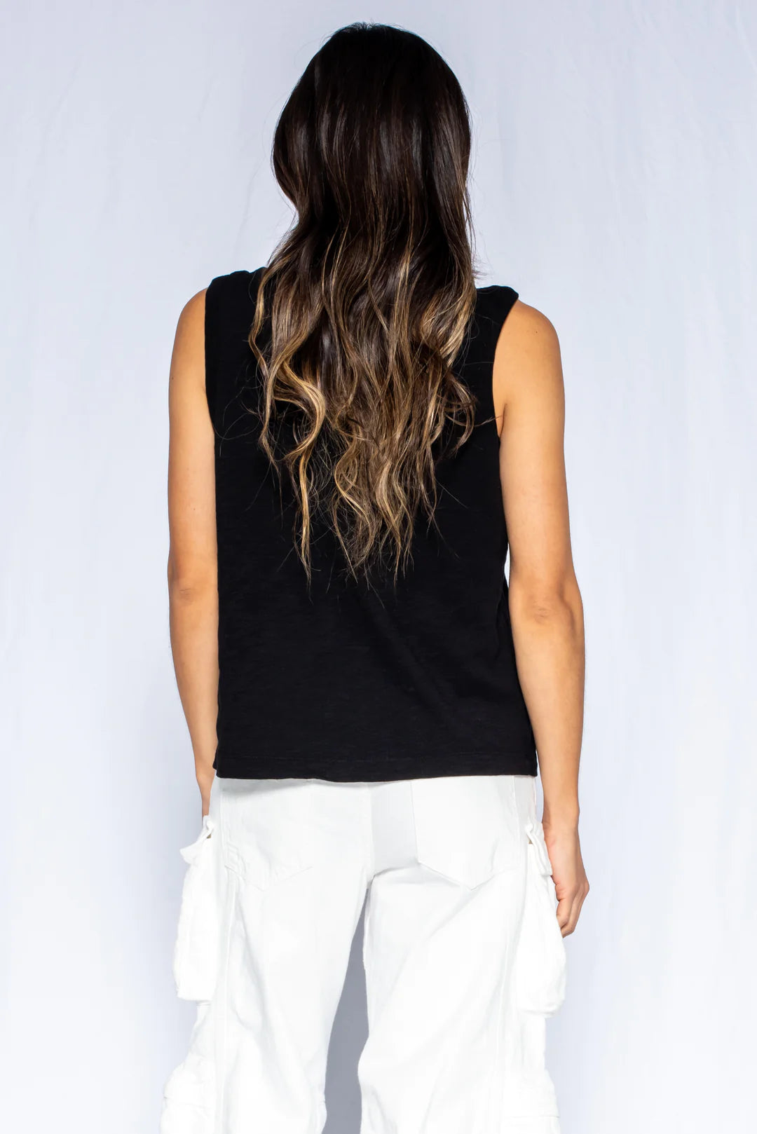 Slim Fit Sleeveless Shell in fire by Wilt