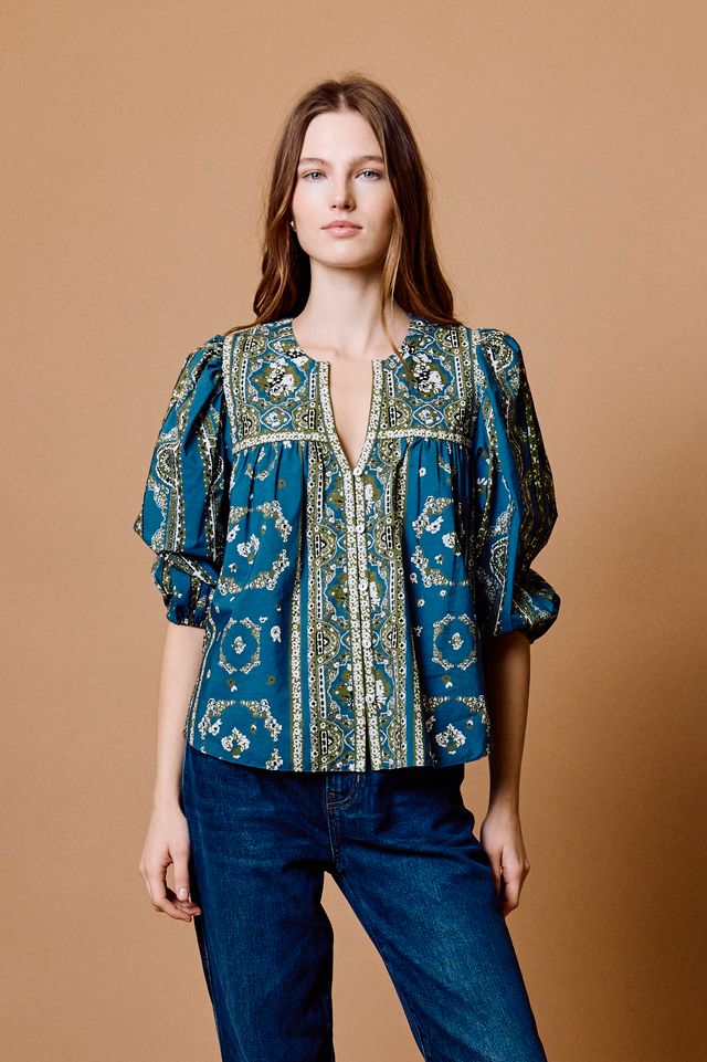 Imogen Top in fioren print by Cleobella