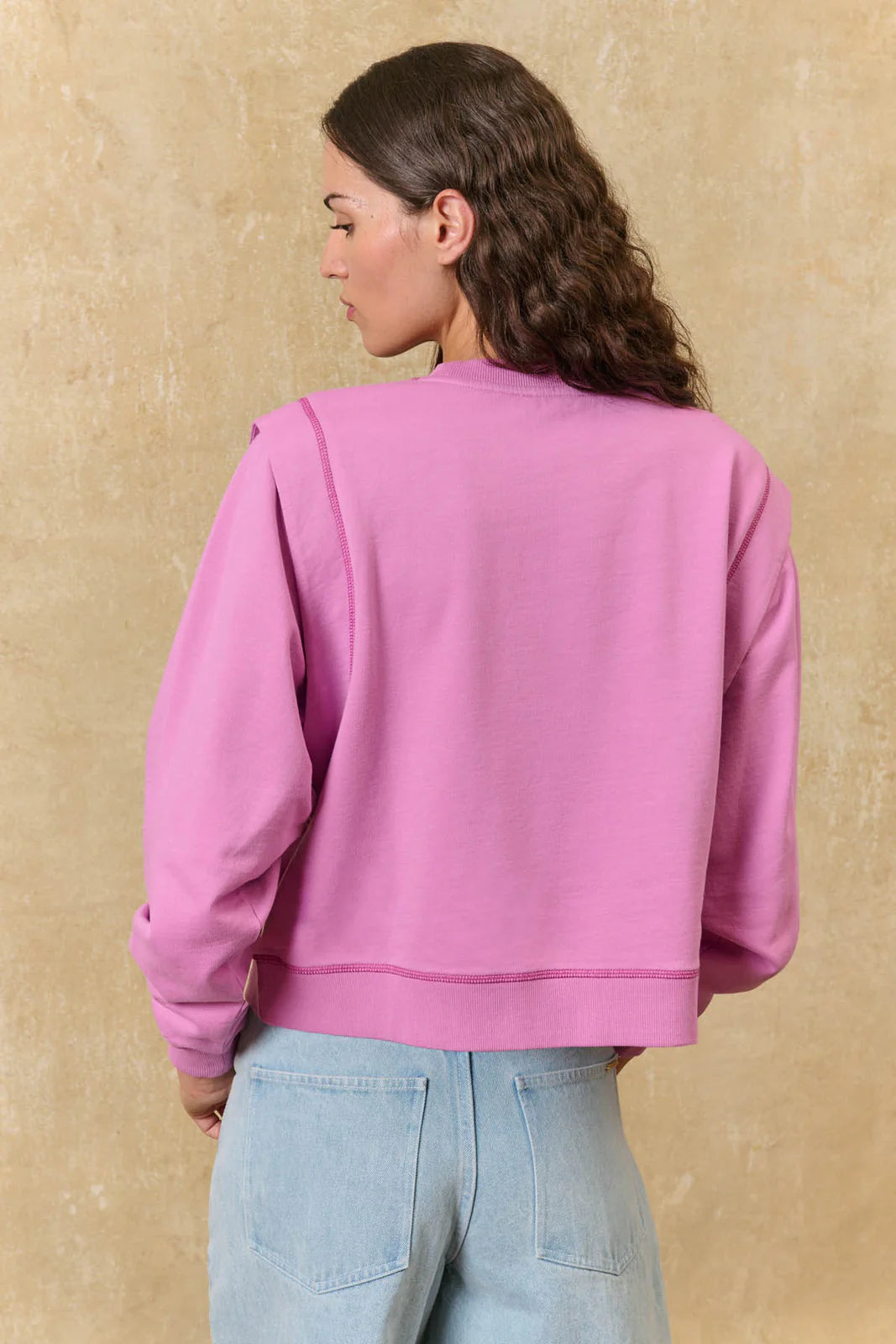 Ostrea Embroidered Sweatshirt in dusty pink by Louise Misha