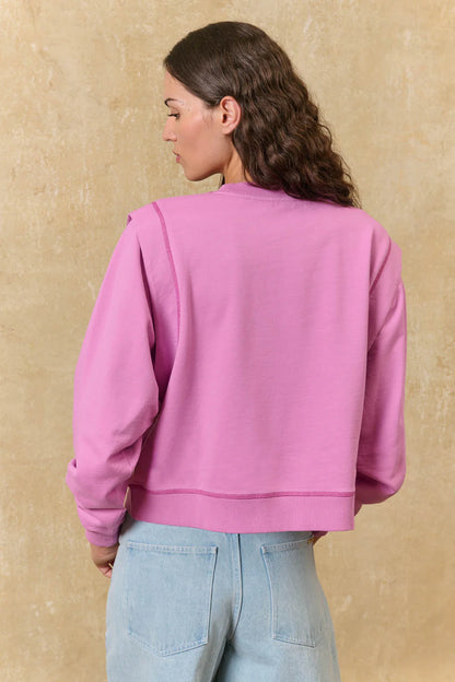 Ostrea Embroidered Sweatshirt in dusty pink by Louise Misha