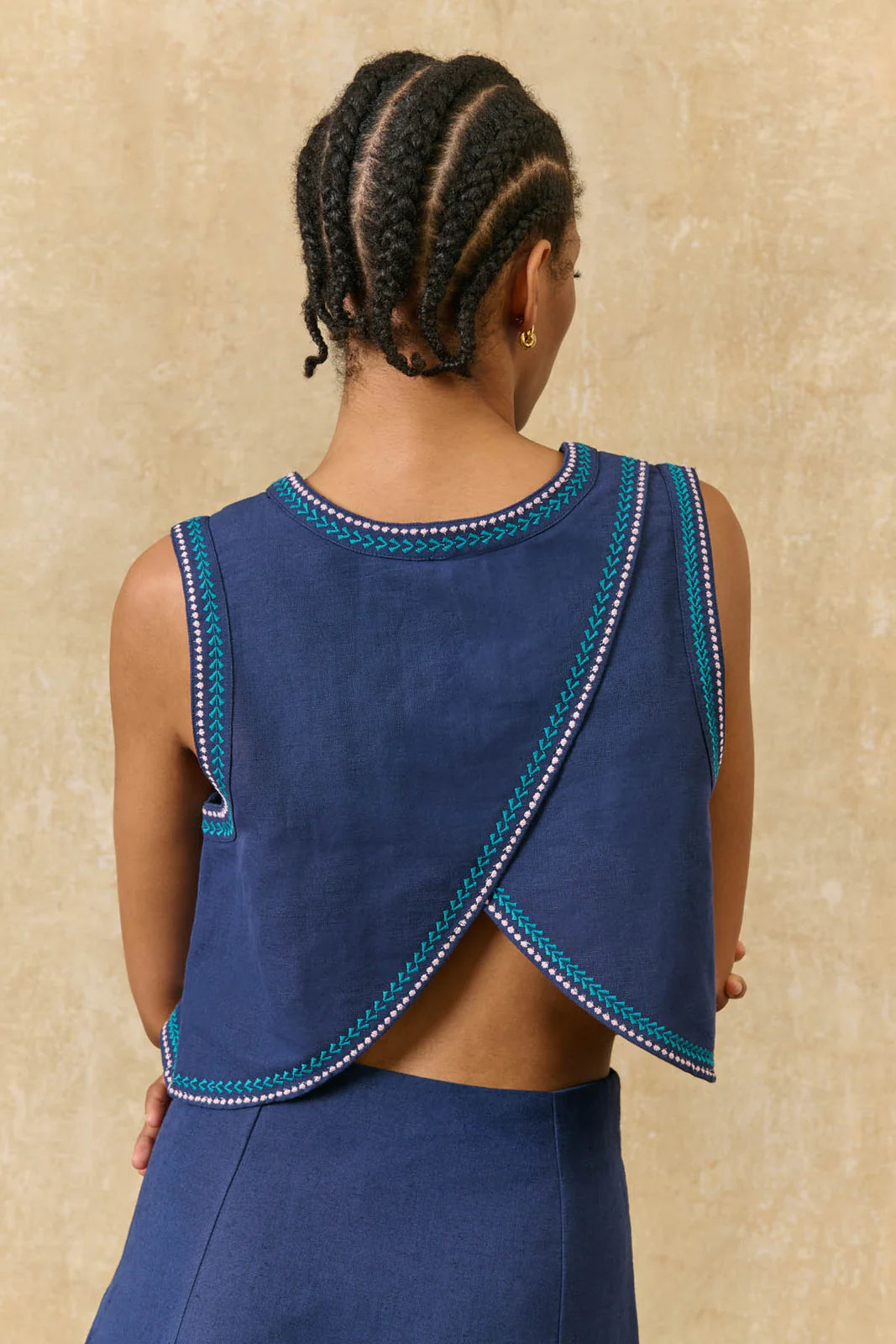 Irane Canvas Tank Top in midnight by Louise Misha