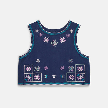 Irane Canvas Tank Top in midnight by Louise Misha