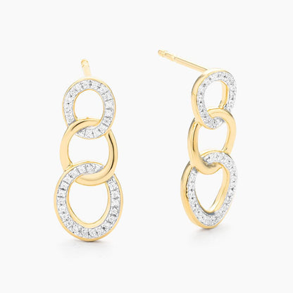 Intertwined Drop Earring in gold by Ella Stein