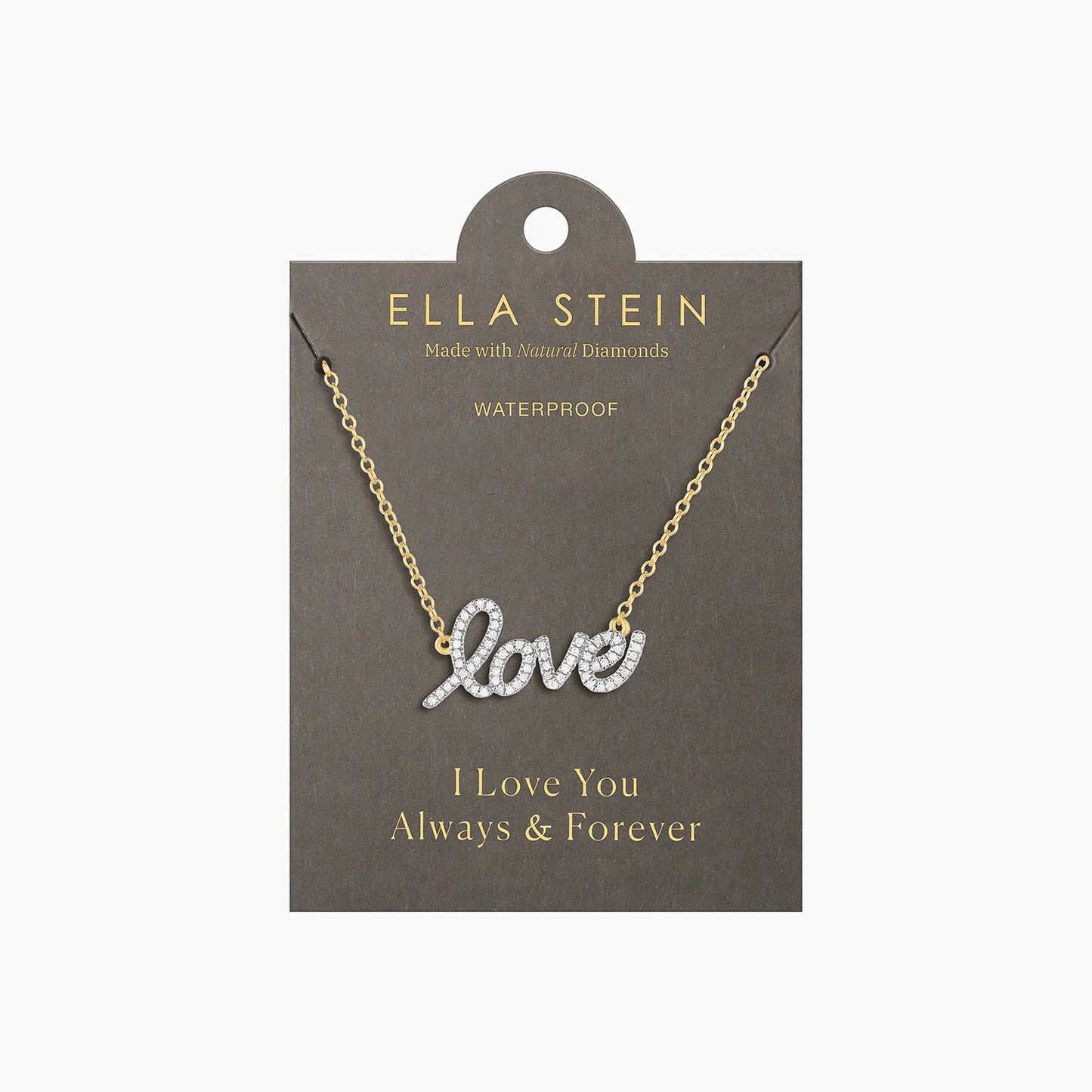 Love is Love Pendant Necklace in gold by Ella Stein