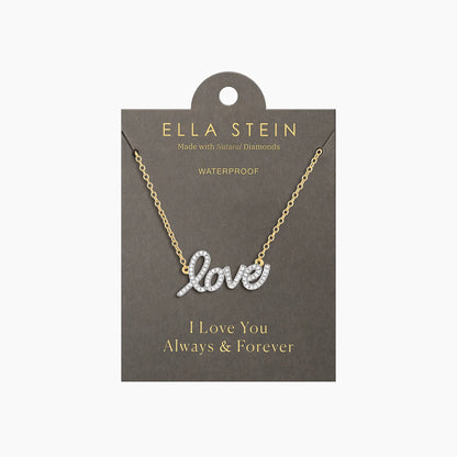 Love is Love Pendant Necklace in gold by Ella Stein