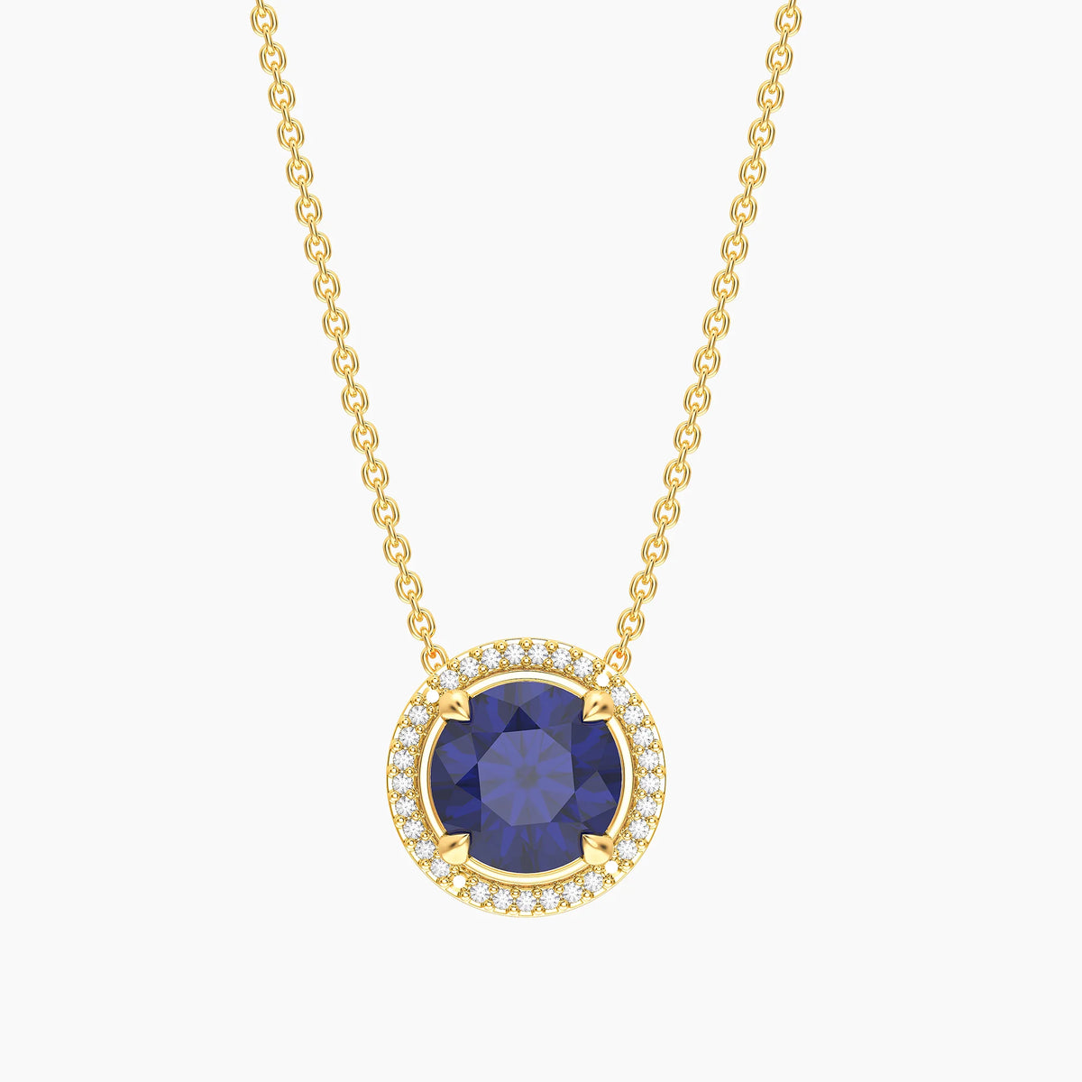 Blue Sapphire Necklace in gold by Ella Stein