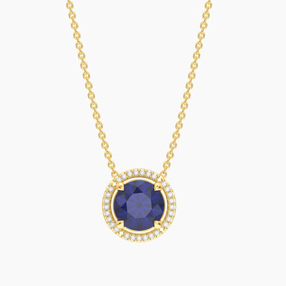 Blue Sapphire Necklace in gold by Ella Stein