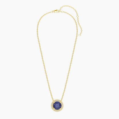 Blue Sapphire Necklace in gold by Ella Stein