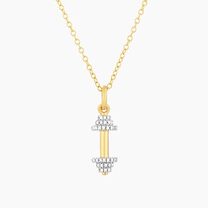 Pump It Up Pendant Necklace in gold by Ella Stein