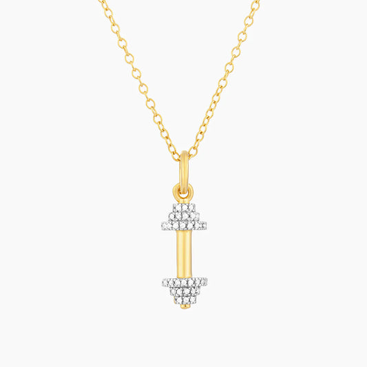 Pump It Up Pendant Necklace in gold by Ella Stein