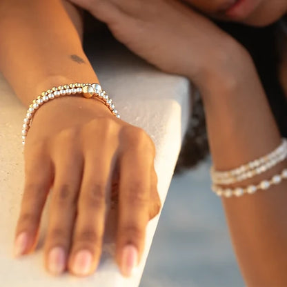 Wrecking Ball 6" Stretch Bracelet in gold by Splash