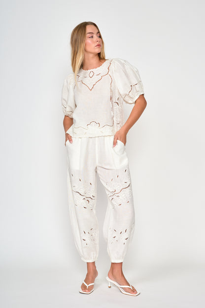 Anouk Top in soft white by dRA