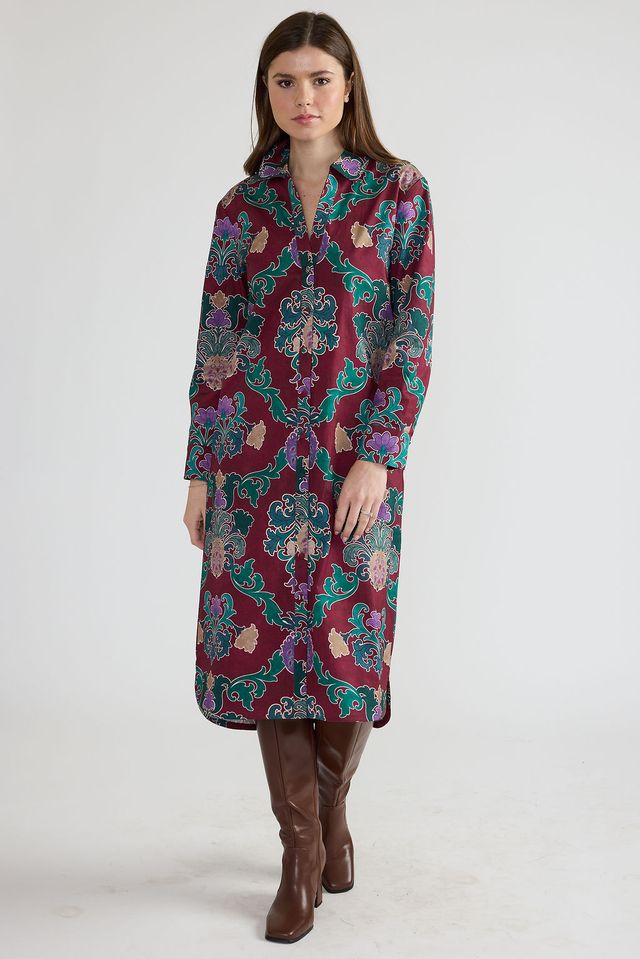 Cleo Printed Dress in damask by Double A