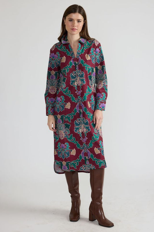 Cleo Printed Dress in damask by Double A