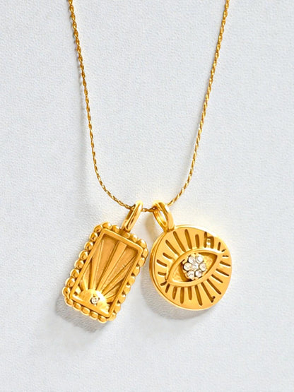Bright Eyed Charm Necklace in gold by Farrah B